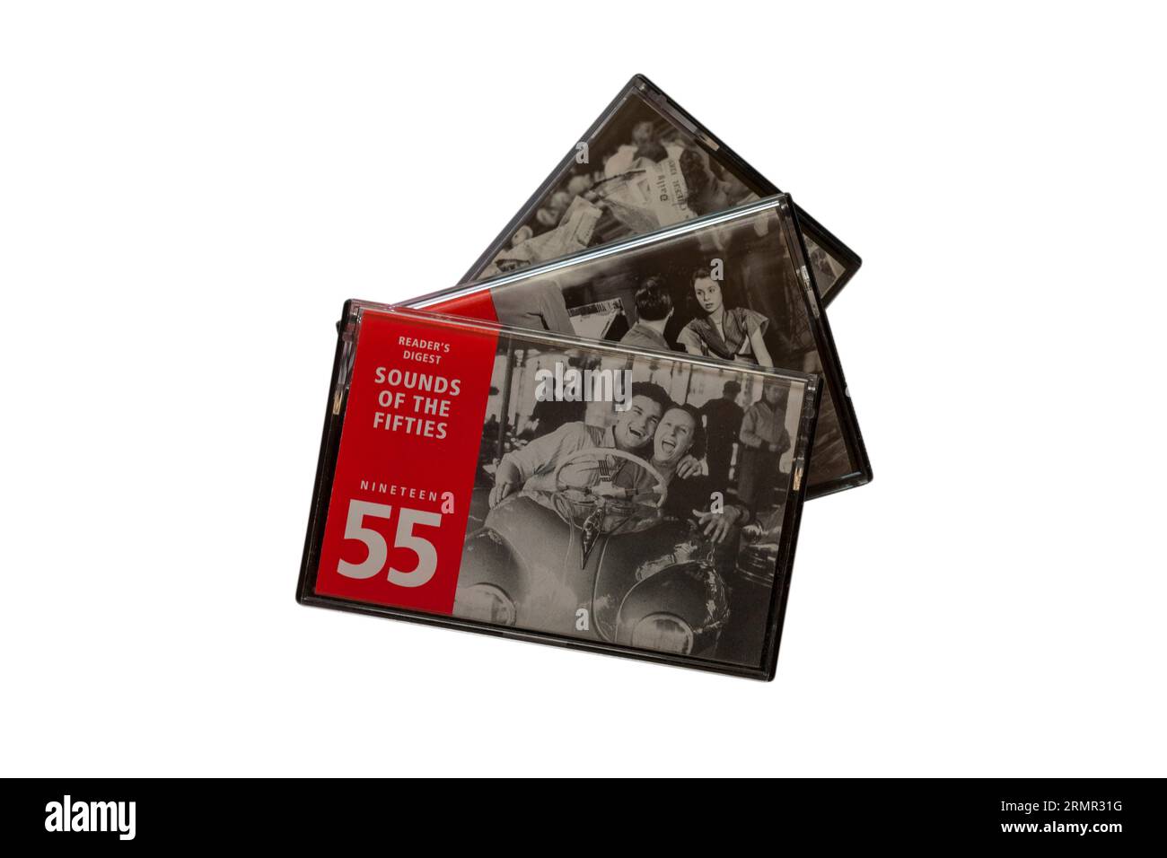 Sounds of the Fifties cassette tape con 19 55 in cima dal Readers Digest isolato su sfondo bianco Foto Stock
