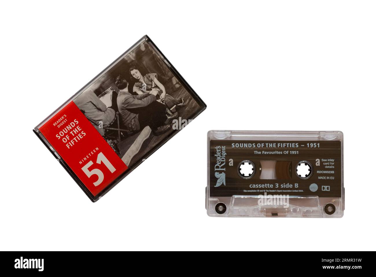 Sounds of the Fifties cassette tape 19 51 di Readers Digest isolato su sfondo bianco Foto Stock