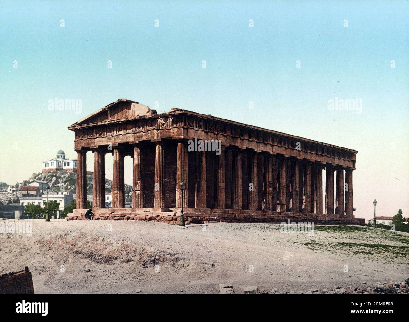 Tempel des Theseus, Athen, Griechenland, Historisch, digital verbesserte Reproduktion eines Photochromedruck aus dem Jahre 1898 / Tempio di Teseo, Atene, Grecia, storica, riproduzione digitale migliorata di una stampa fotocromatica del 1898 Foto Stock