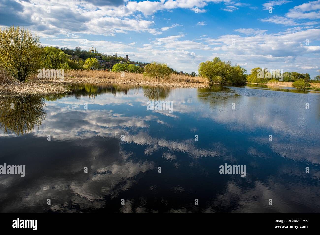 Vista sulla città di Romny, Sumy Oblast, Ucraina Foto Stock