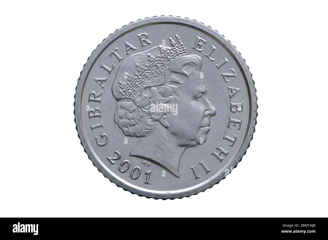 5 Pence Coin, Gibilterra Foto Stock