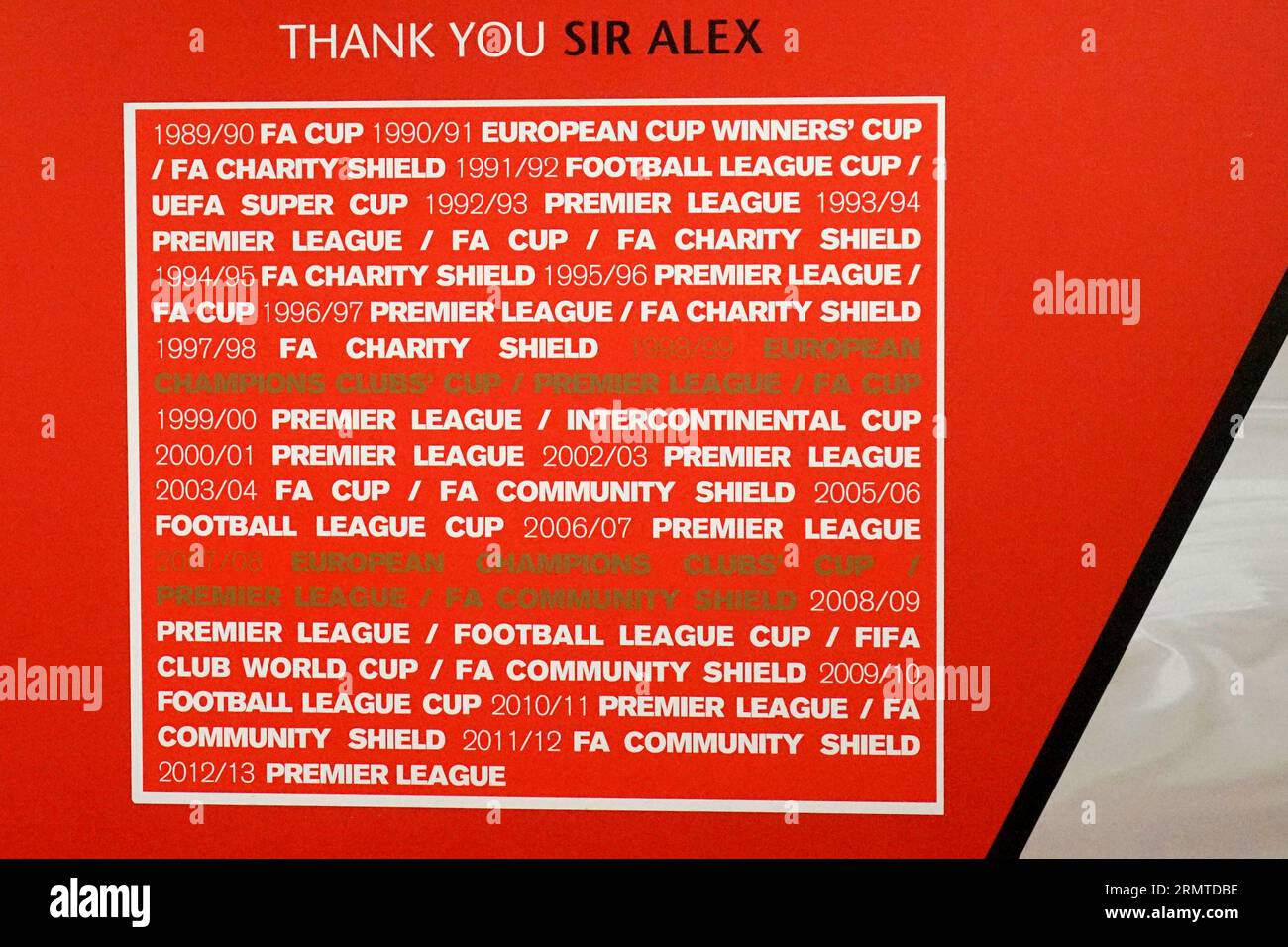 Old Trafford, Manchester, Inghilterra Foto Stock