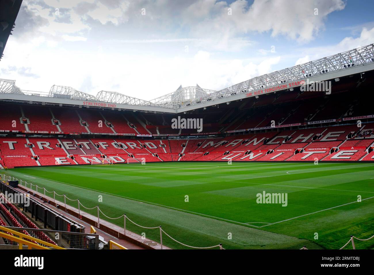 Old Trafford, Manchester, Inghilterra Foto Stock