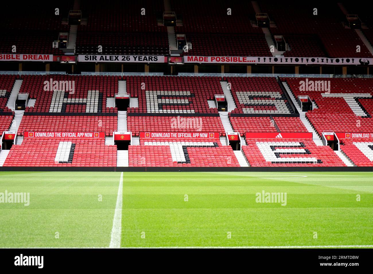 Old Trafford, Manchester, Inghilterra Foto Stock