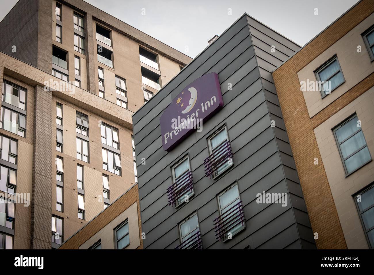 CROYDON, LONDRA - 29 AGOSTO 2023: Premier Inn, Croydon- la più grande catena alberghiera della Britannia Foto Stock