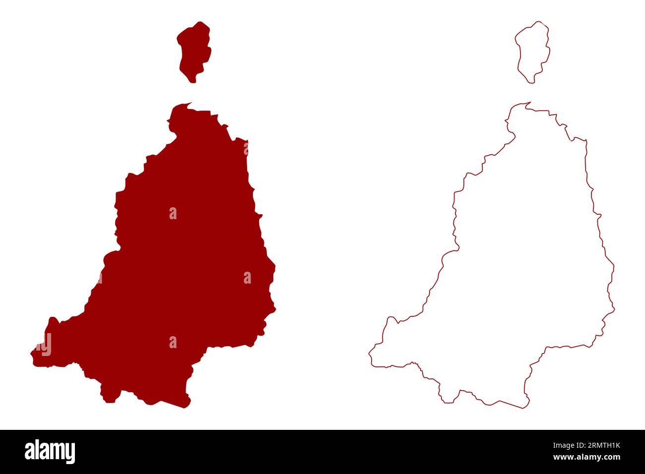 Visp District (Svizzera, Confederazione Svizzera, Canton Vallese o Wallis) cartina illustrazione vettoriale, schizzo di barattolo Bezirk Visp MAP Illustrazione Vettoriale