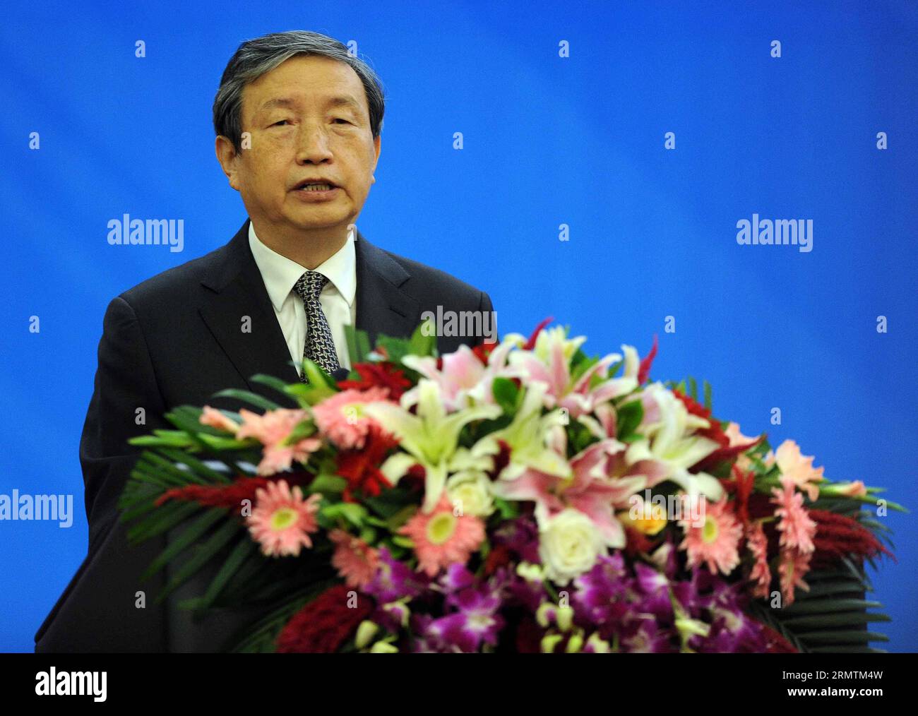 (140910) -- PECHINO, 10 settembre 2014 -- il vice Premier cinese ma Kai affronta l'apertura del 27° Congresso planetario dell'Associazione degli esploratori spaziali (ASE) a Pechino, capitale della Cina, 10 settembre 2014. ) (Yxb) CHINA-BEIJING-ma KAI-SPACE EXPLORATION (CN) GongxLei PUBLICATIONxNOTxINxCHN Pechino 10 settembre 2014 Chinese Vice Premier ma Kai affronta l'apertura del 27° Congresso planetario dell'Association of Space Explorers ASE a Pechino capitale della Cina 10 settembre 2014 China Beijing ma Kai Space Exploration CN PUBLICATIONxNOTxINxCHN Foto Stock