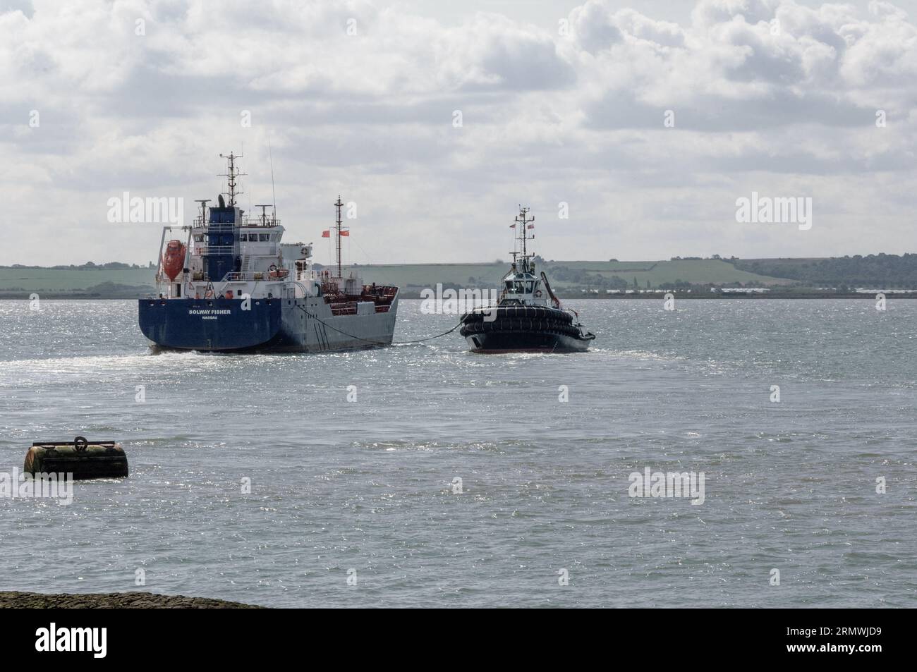 Petroliera Solway fisher in rotta verso Inverness. Foto Stock