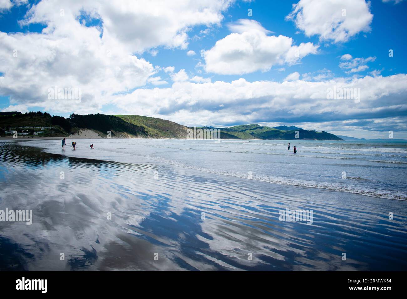 Castlepoint Beach, North Island, nuova Zelanda Foto Stock