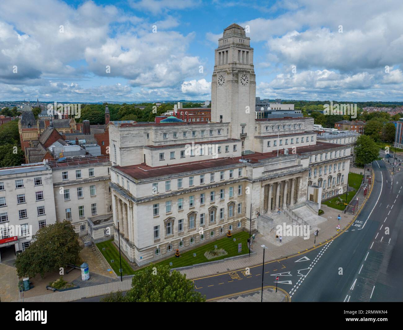 Leeds University, Leeds, Yorkshire, Regno Unito. Edificio di riferimento per l'istruzione superiore nel centro di Leeds, Yorkshire, regno unito Foto Stock