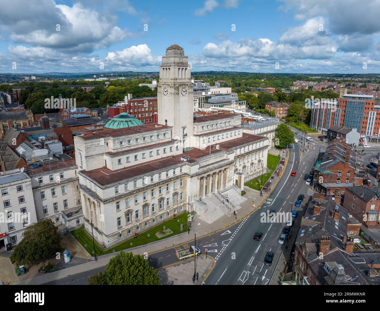 Leeds University, Leeds, Yorkshire, Regno Unito. Edificio di riferimento per l'istruzione superiore nel centro di Leeds, Yorkshire, regno unito Foto Stock