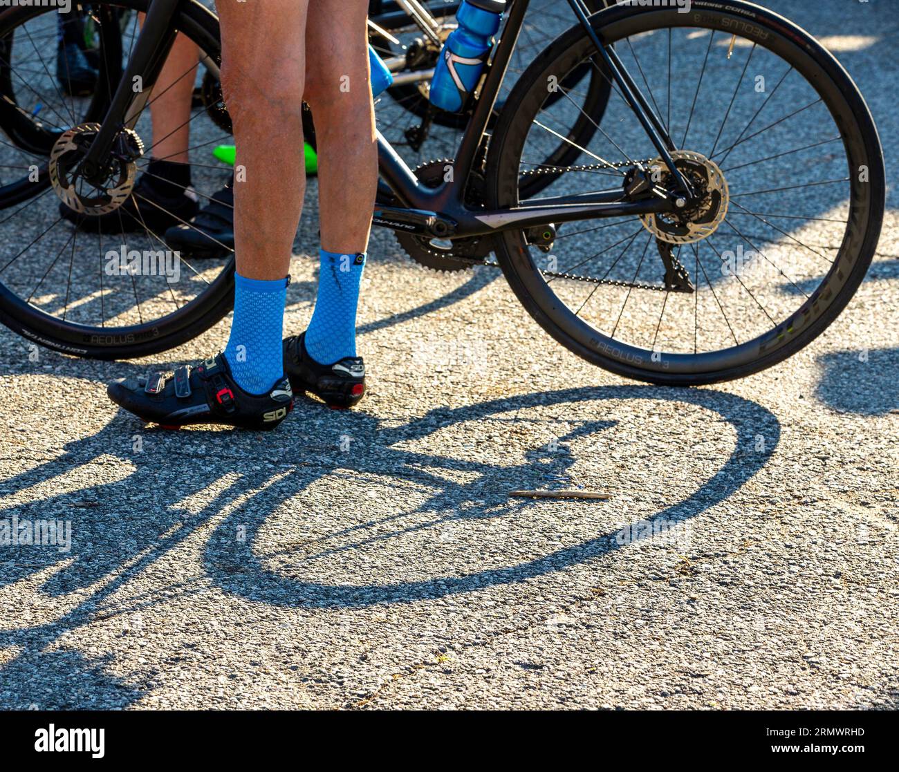 Ciclisti a un raduno di biciclette nel New Jersey Foto Stock