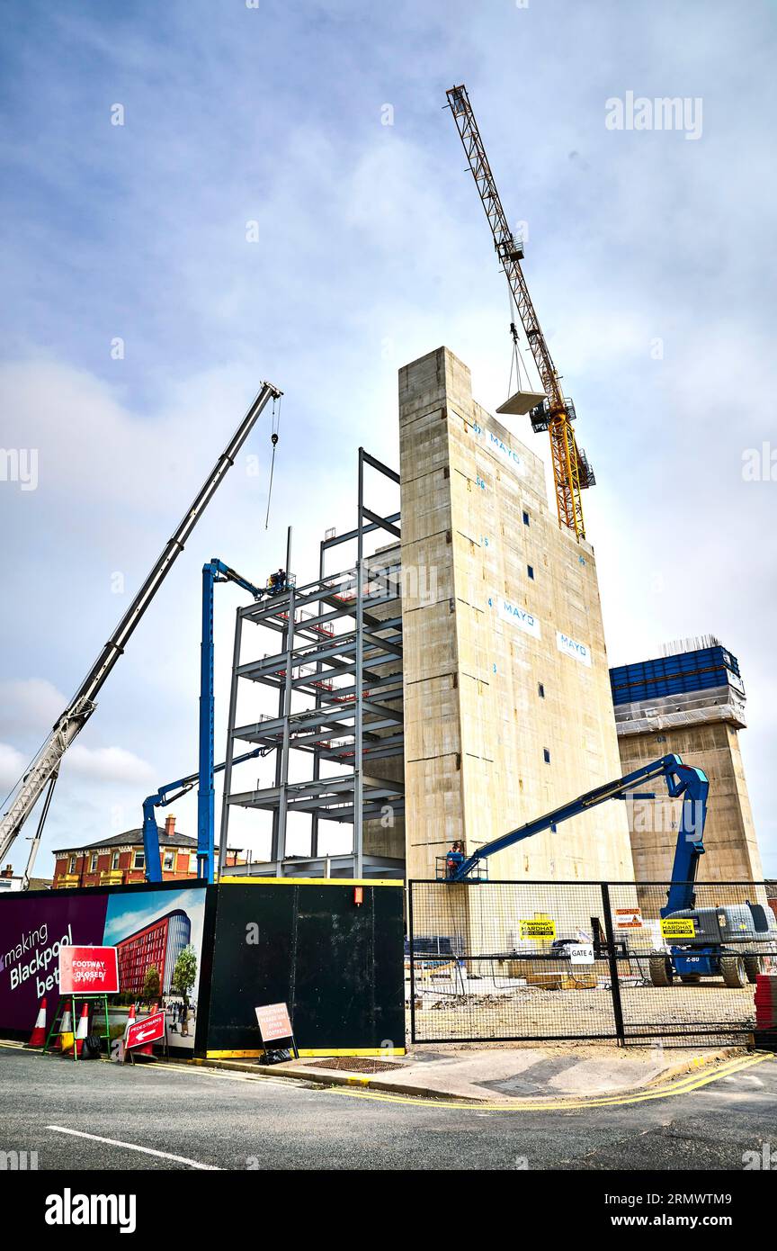 Nuovo edificio governativo (servizio civile) in costruzione a Blackpool, Regno Unito Foto Stock