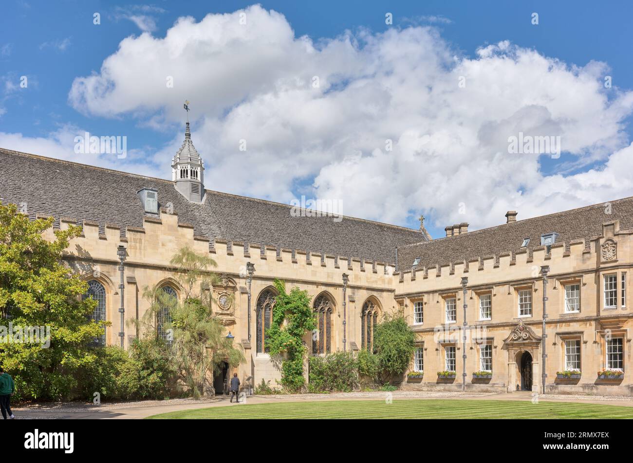 Il Front Court del St John's College, Università di Oxford, Inghilterra. Foto Stock