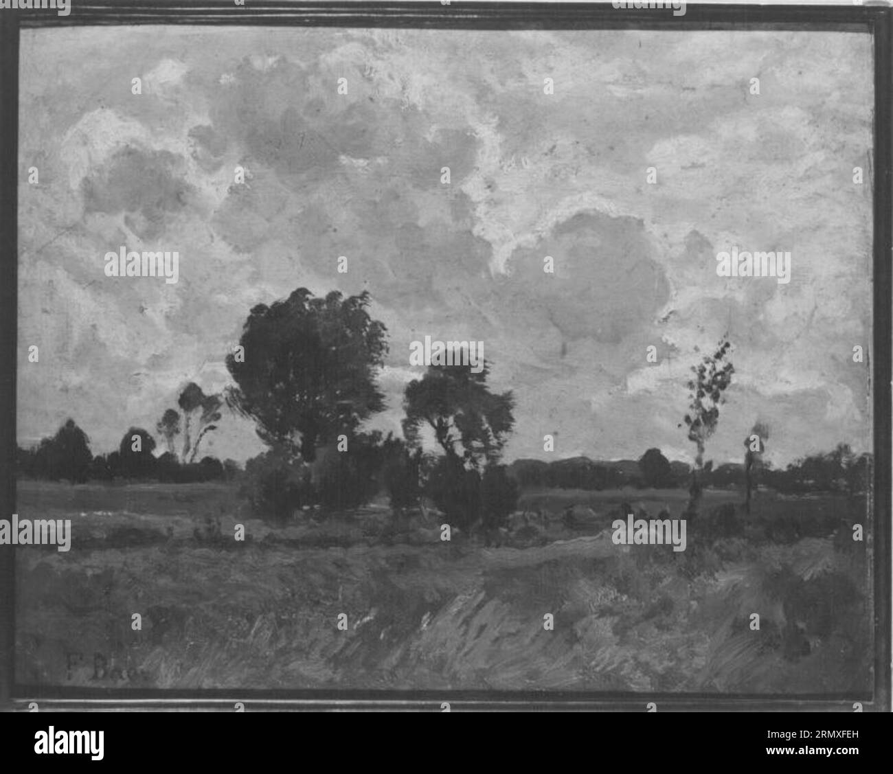 Oberbayerische Landschaft (1885 circa) di Fritz Baer Foto Stock