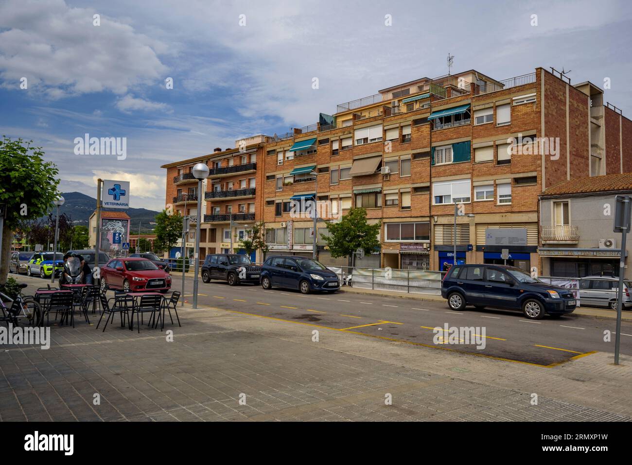 Centro urbano di Santa Eulàlia de Roncana (Vallès Oriental, Barcellona, Catalogna, Spagna) ESP: Núcleo urbano de Santa Eulàlia de Roncana (España) Foto Stock