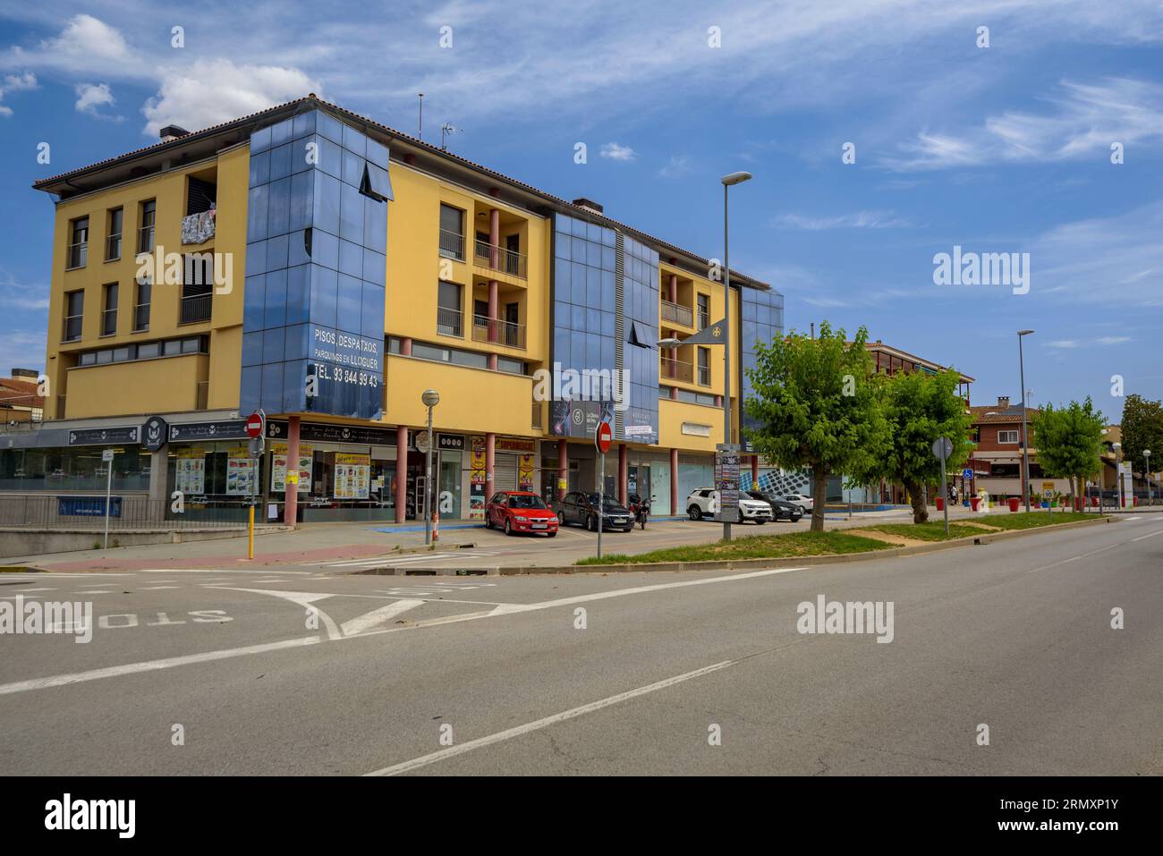 Centro urbano di Santa Eulàlia de Roncana (Vallès Oriental, Barcellona, Catalogna, Spagna) ESP: Núcleo urbano de Santa Eulàlia de Roncana (España) Foto Stock