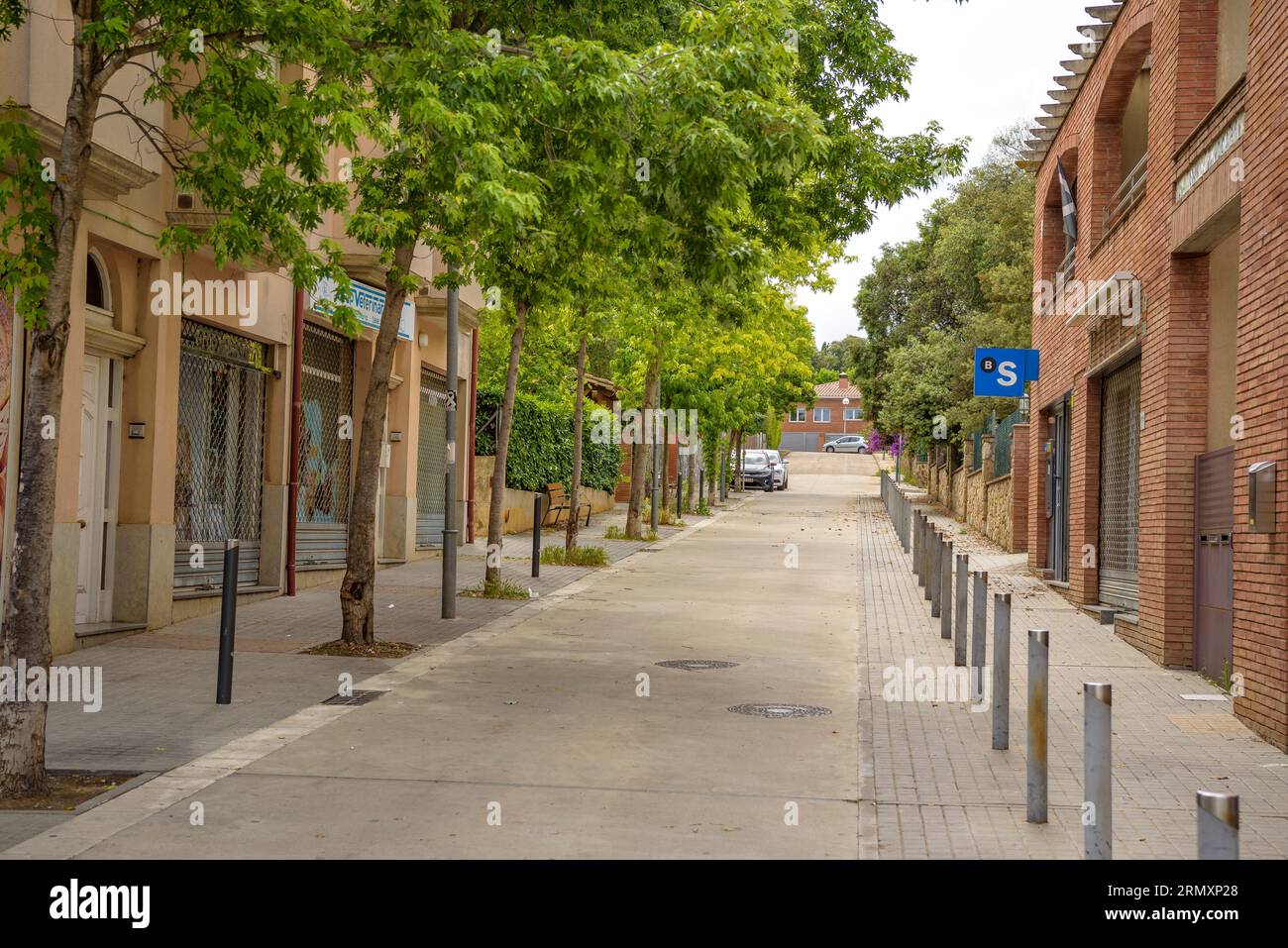 Centro urbano di Santa Eulàlia de Roncana (Vallès Oriental, Barcellona, Catalogna, Spagna) ESP: Núcleo urbano de Santa Eulàlia de Roncana (España) Foto Stock