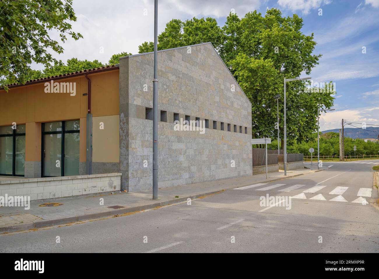 Centro urbano di Santa Eulàlia de Roncana (Vallès Oriental, Barcellona, Catalogna, Spagna) ESP: Núcleo urbano de Santa Eulàlia de Roncana (España) Foto Stock
