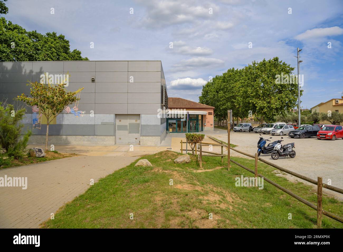 Centro urbano di Santa Eulàlia de Roncana (Vallès Oriental, Barcellona, Catalogna, Spagna) ESP: Núcleo urbano de Santa Eulàlia de Roncana (España) Foto Stock