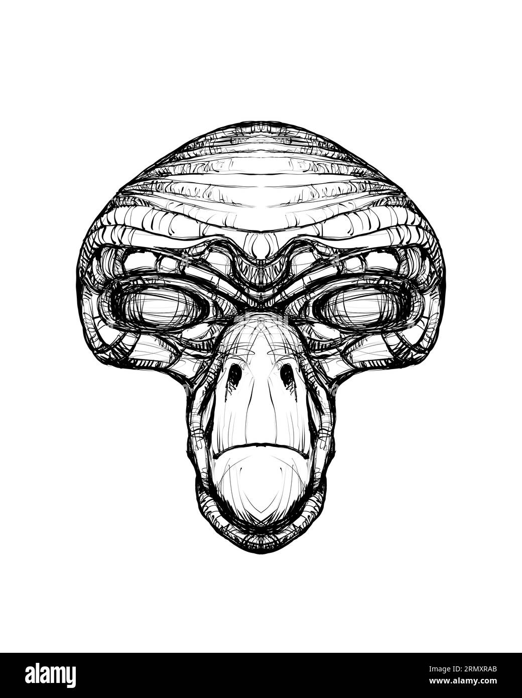 Creatura aliena - pittura digitale Foto Stock