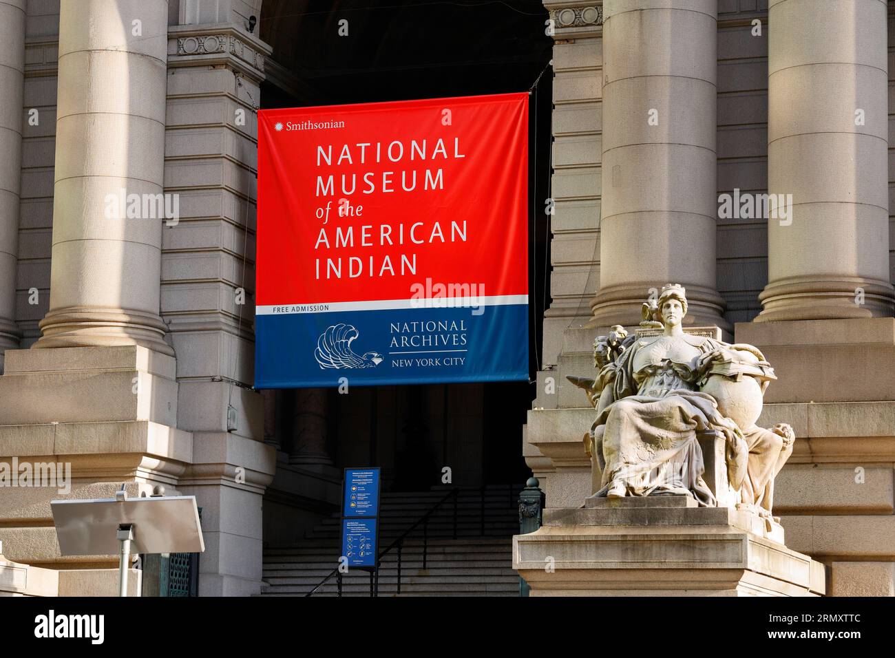 National Museum of the American Indian & National Archives, 1 Bowling Green, New York. Un museo Smithsonian presso la Alexander Hamilton US Custom House Foto Stock