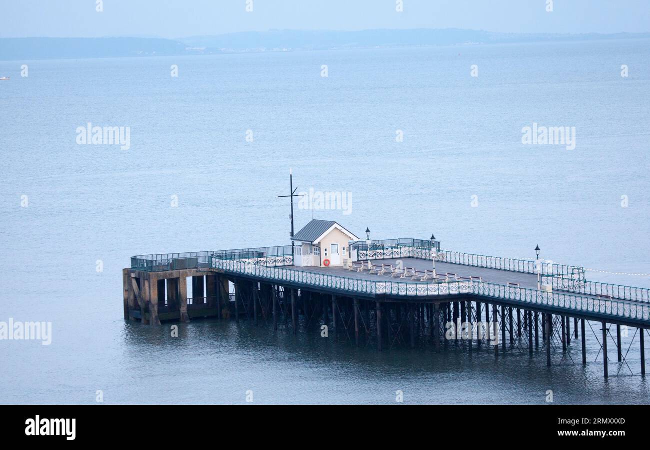 Il molo vittoriano a Penarth South Wales Foto Stock