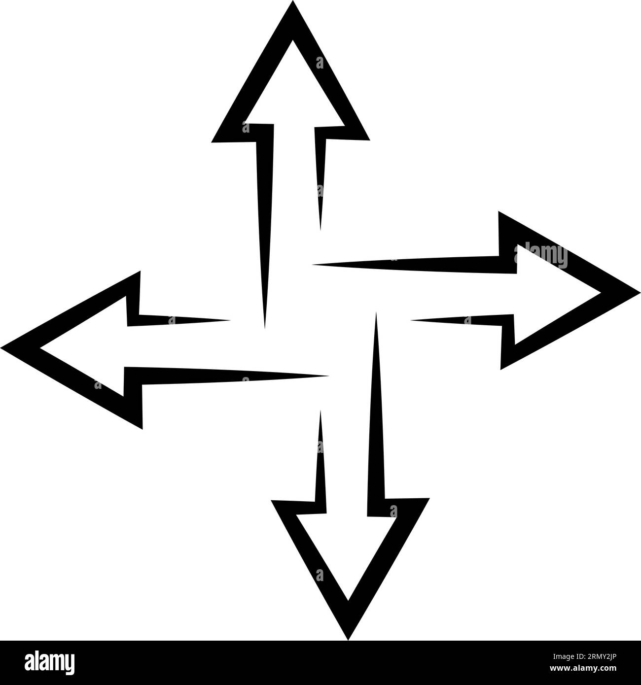 Le frecce degli incroci indicano il concetto di freccia di direzione piatta trasferimento rapido delle informazioni Illustrazione Vettoriale