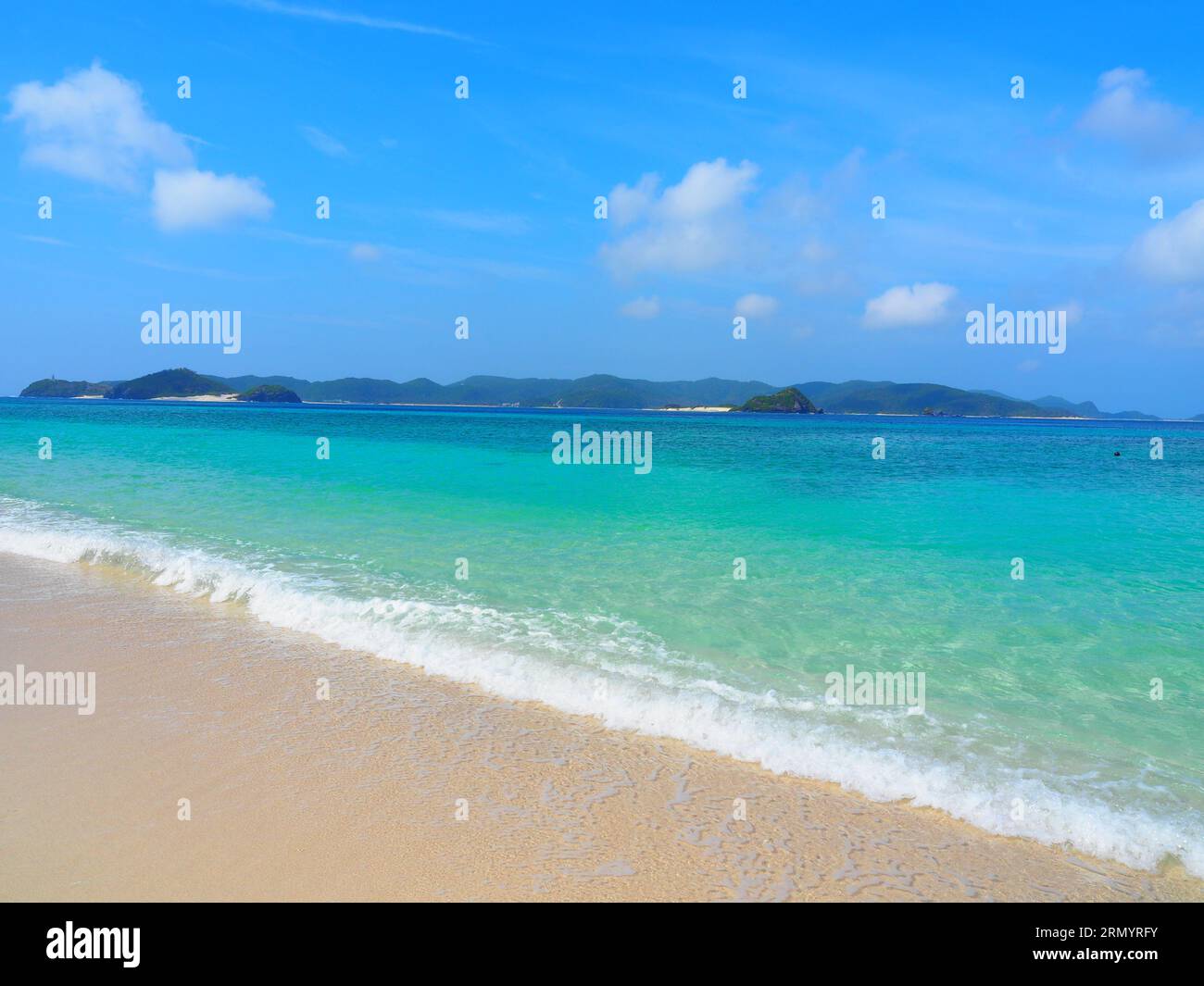 Isole Kerama, Parco Nazionale, Okinawa, Giappone - zone blu Foto Stock