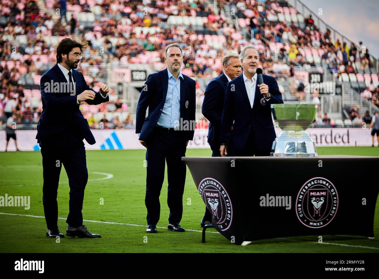 Jorge Mas, Jose Mas, League Cup Trophy 2023 Inter Miami CF Fort Lauderdale, FL, USA. 30 agosto 2023. Credito: Yaroslav Sabitov/YES Market Media/Alamy Live News Foto Stock