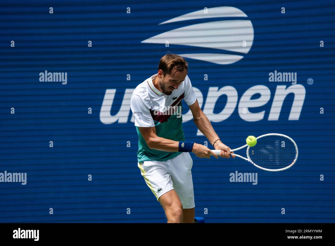 Daniil Medvedev (RUS) partecipa al primo turno di singolare maschile agli US Open Tennis 2023 Foto Stock