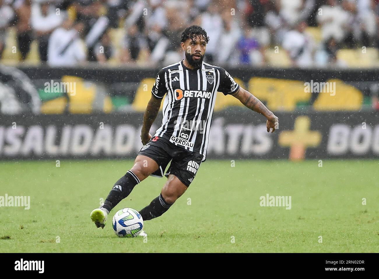 Rio de Janeiro, 28 agosto 2023. Giocatore della squadra Atlético-MG, durante la partita contro il Vasco per il campionato brasiliano 2023, al Maracanã st Foto Stock