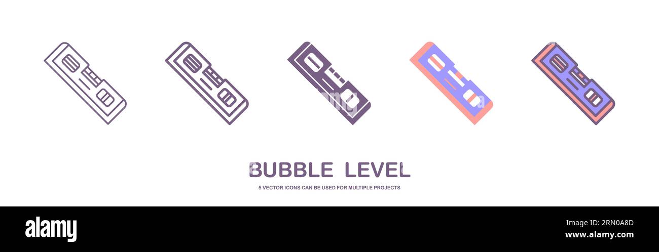 Livello di costruzione. icona a livello di bolla. Livella a bolla vettoriale su sfondo bianco. Illustrazione Vettoriale