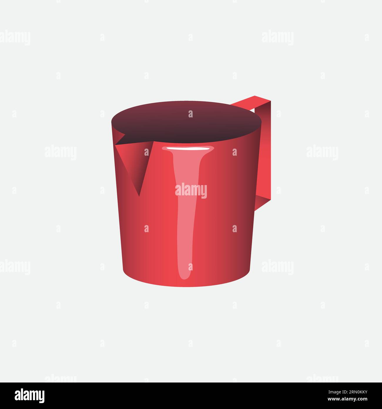 volume caraffa per tazza in plastica litri. - Vector Illustrazione Vettoriale