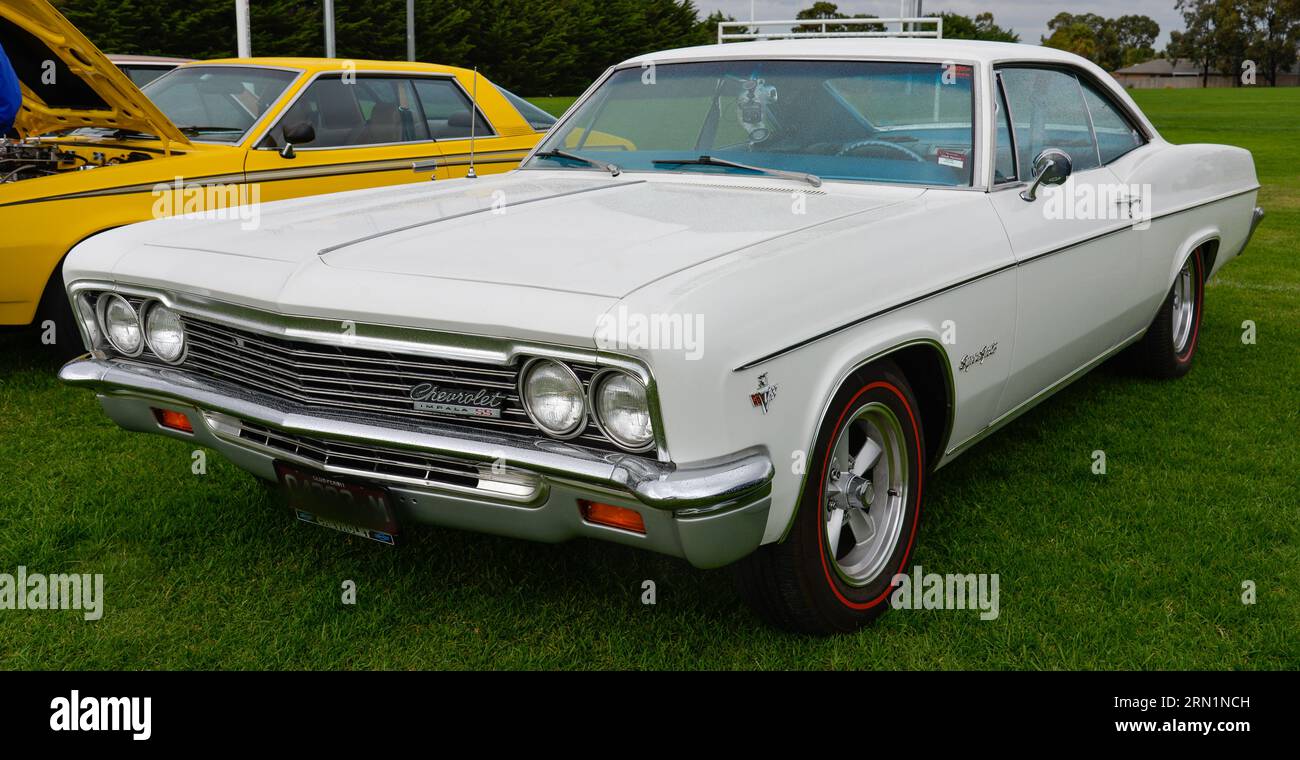 Chevrolet Impala White 1960s vintage retro Show Shine Day Out, Melbourne Victoria Foto Stock