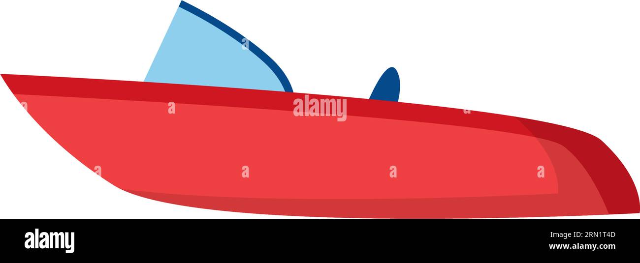 Motoscafo rosso veloce Illustrazione Vettoriale