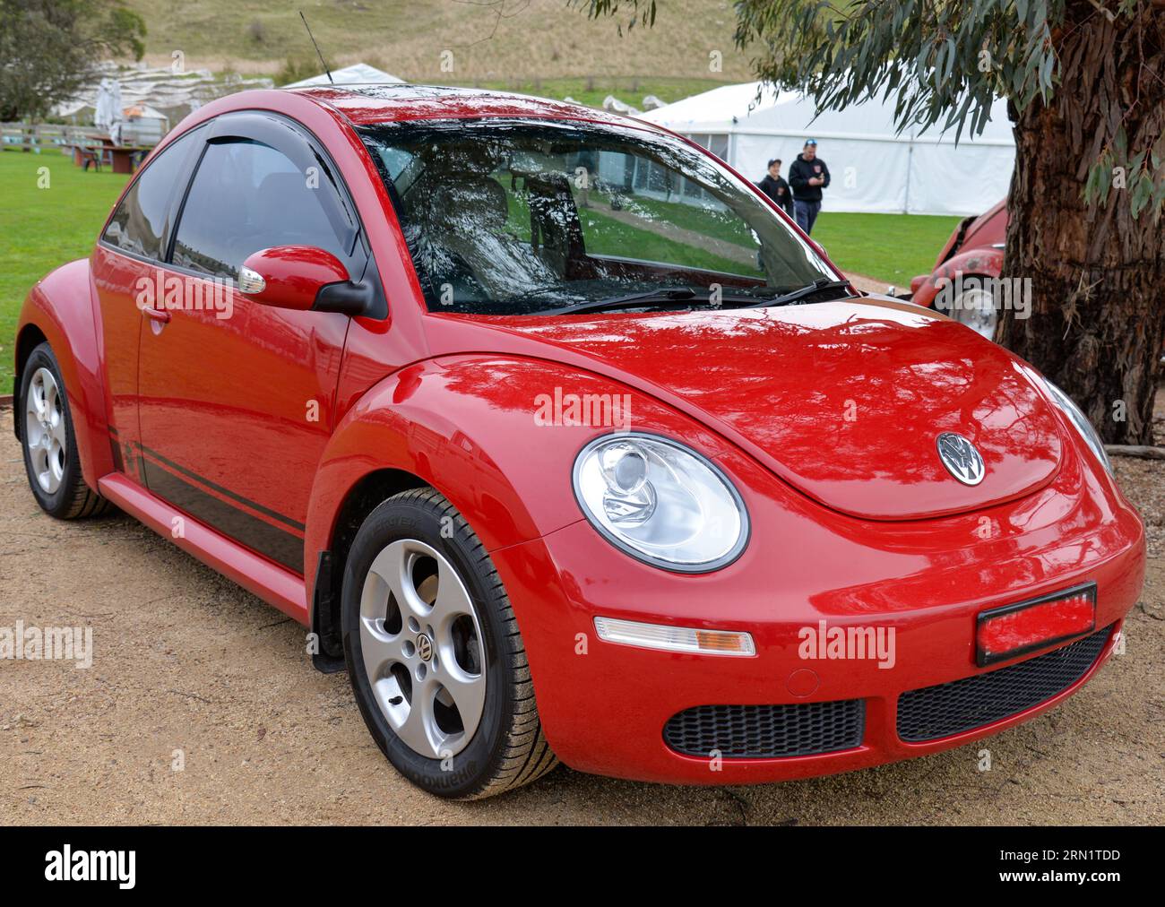 Volkswagen VW New Beetle Red Vintage retro Show Shine Day Out, Melbourne Victoria Foto Stock