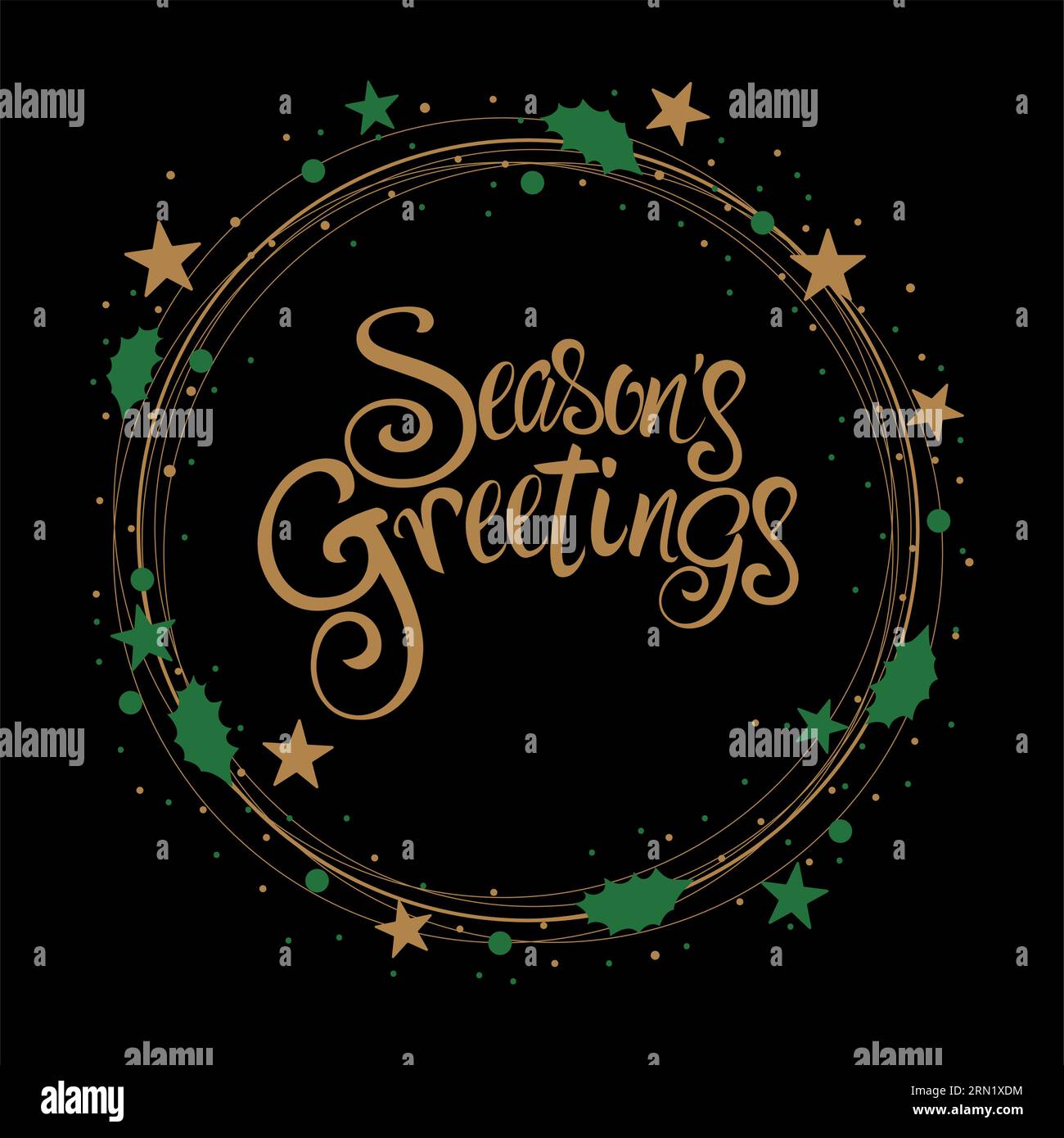 Testo di auguri per il biglietto di Natale. Semplice illustrazione vettoriale Illustrazione Vettoriale