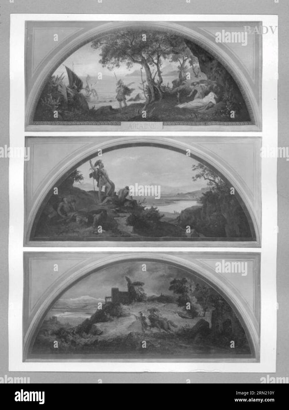 Supraporte, Szene aus Horatius von Corneille tra il 1853 e il 1901 di Friedrich Preller il giovane Foto Stock