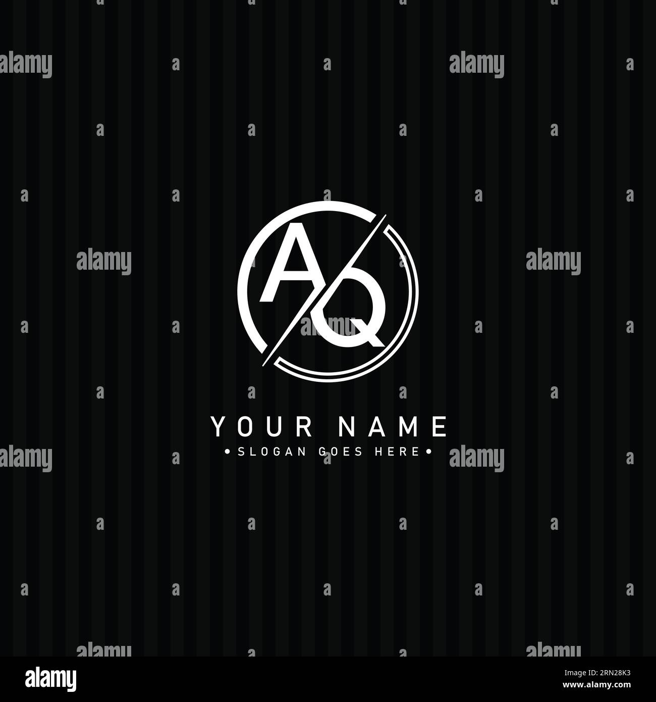 Logo creativo per le iniziali ad in stile monogramma - modello vettoriale per le lettere iniziali A e D. Illustrazione Vettoriale