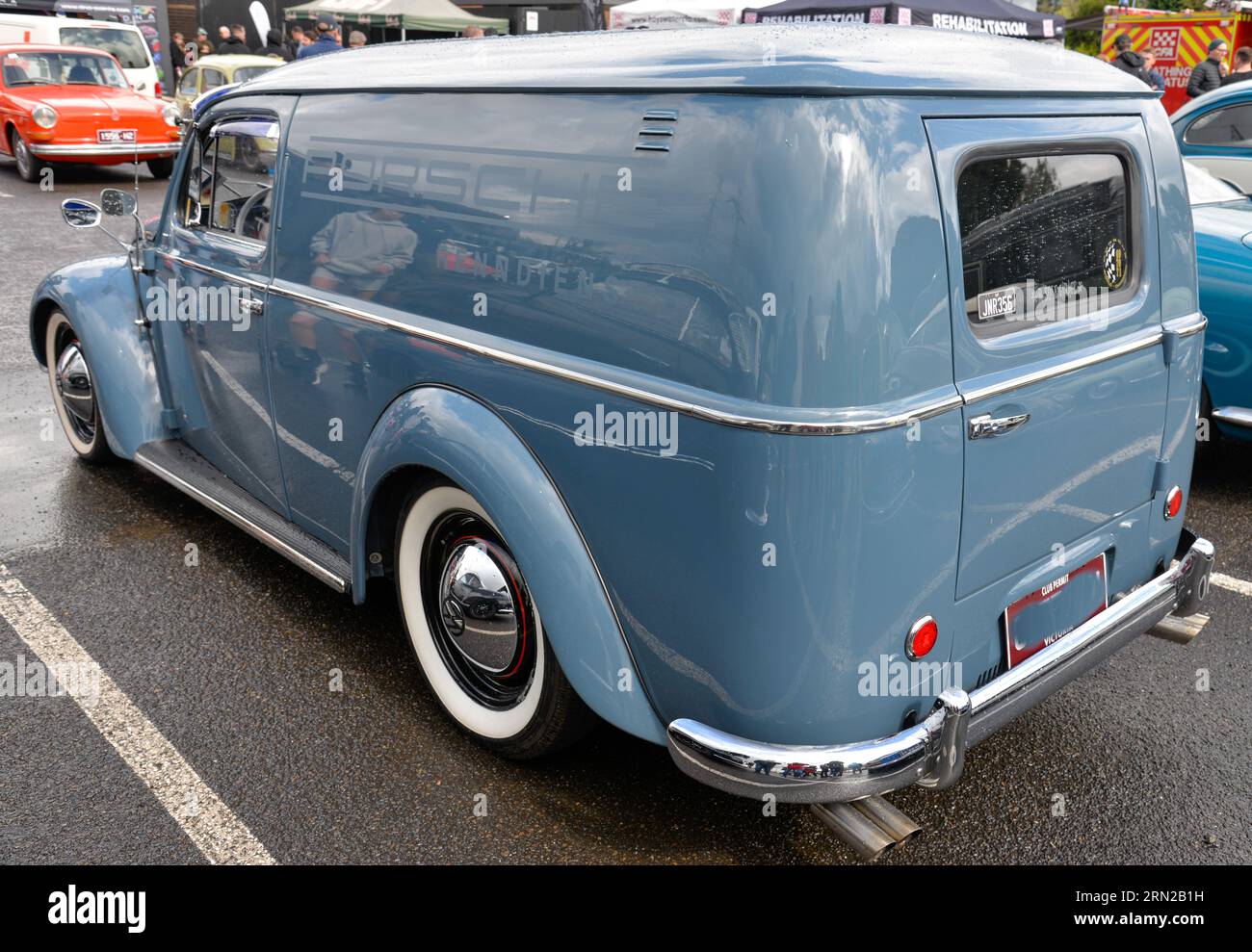 Volkswagen VW Beetle Blue Modified Wagon vintage retro Show Shine Day Out, Melbourne Victoria Foto Stock
