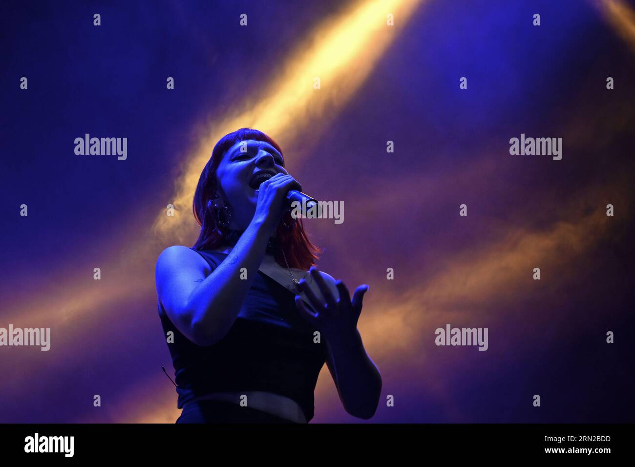 Sophie Scott durante il concerto di Sophie and the Giants al Villa Ada Festival 2023, 30 agosto 2023, Roma, Italia. Foto Stock