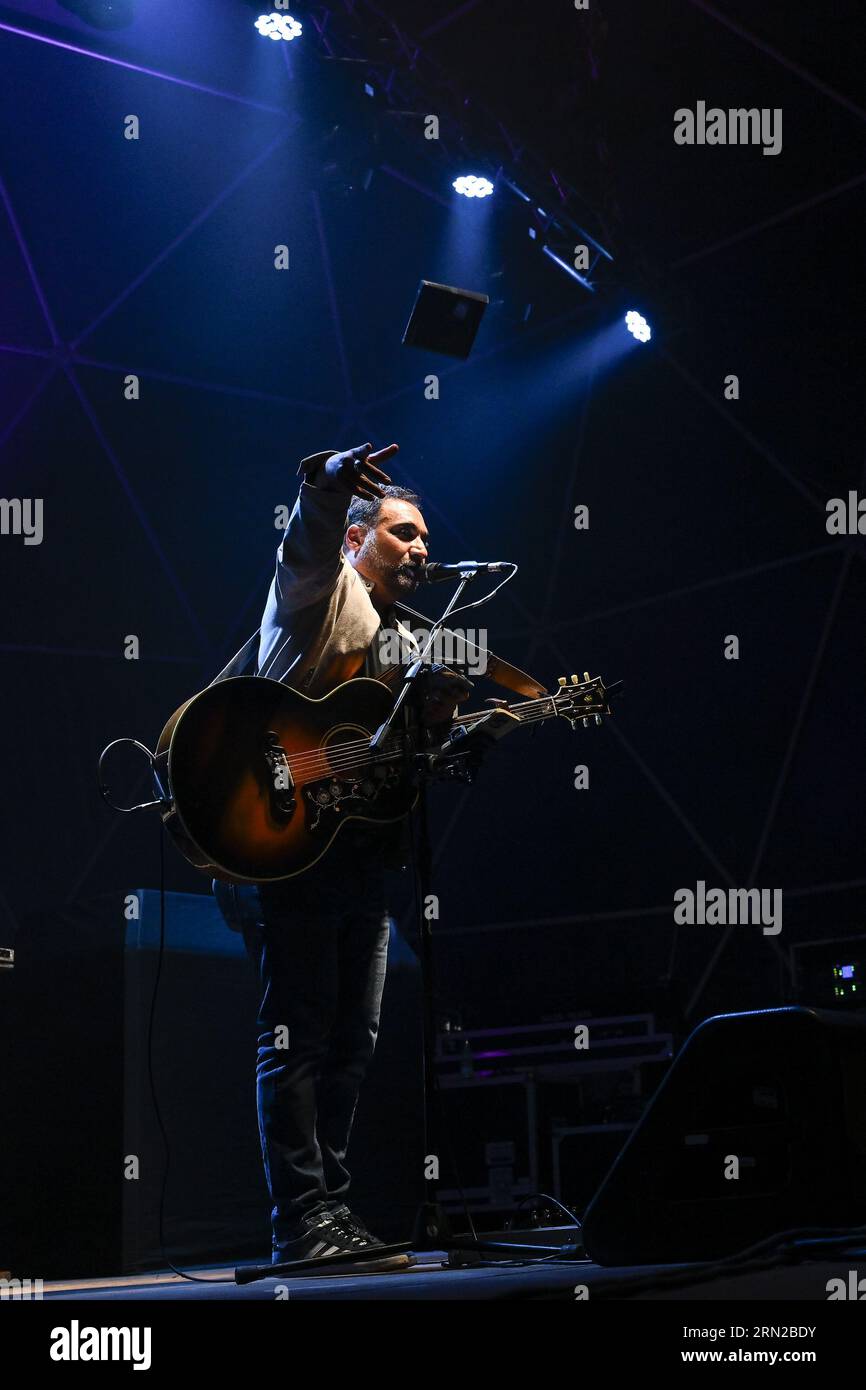 Max Forleo apre il concerto di Sophie e dei Giganti al Festival di Villa Ada 2023, 30 agosto 2023, Roma, Italia. Foto Stock