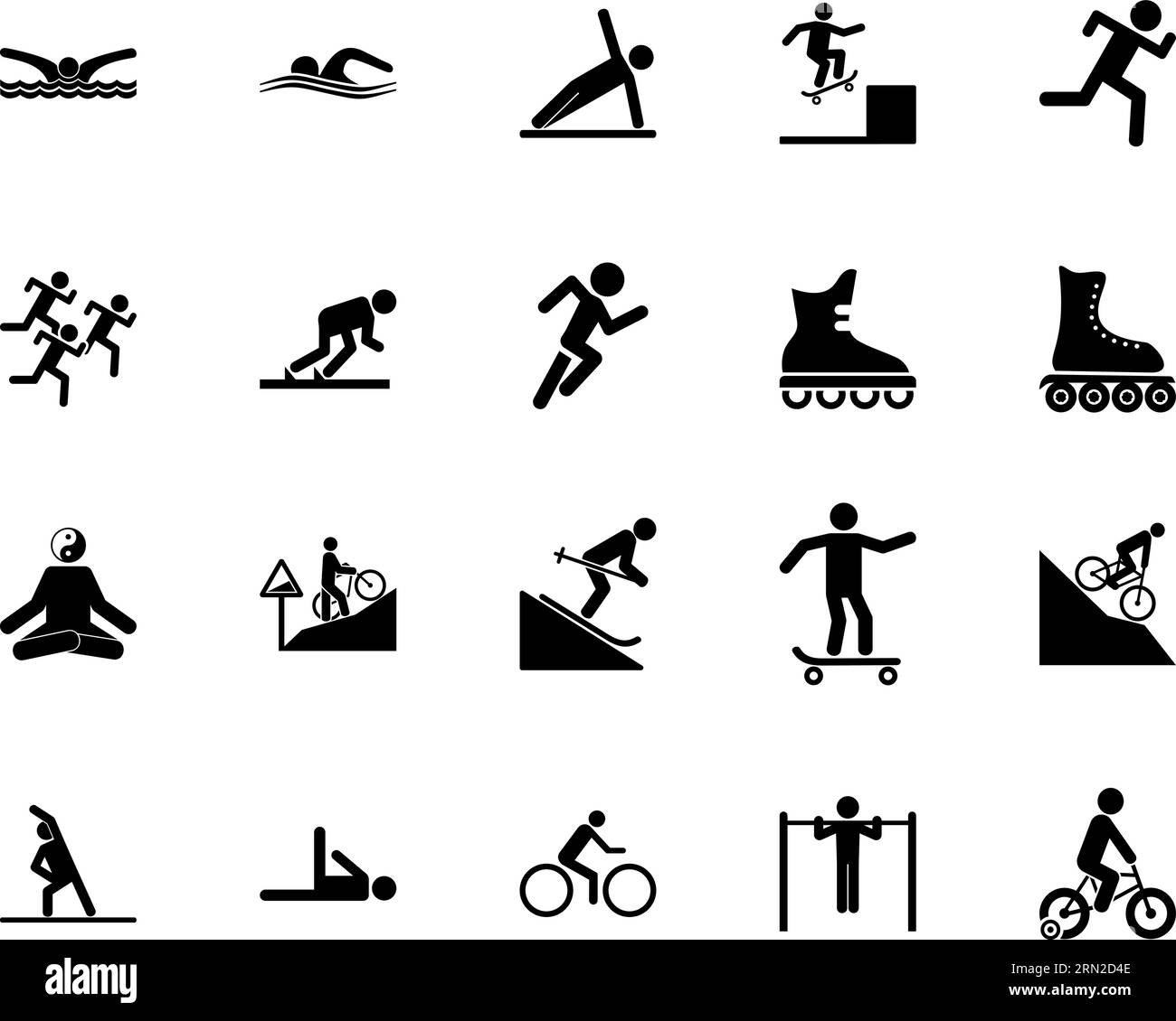 Insieme dell'icona di sport Illustrazione Vettoriale