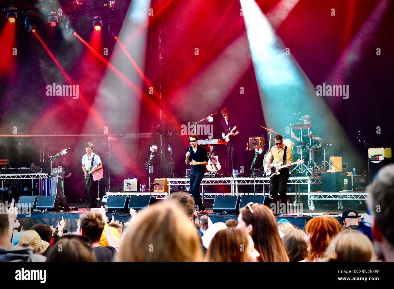 The Vaccines Performing Live at Hardwick Festival, agosto 2023. Credito: James Hind/Alamy Stock Photo. Foto Stock