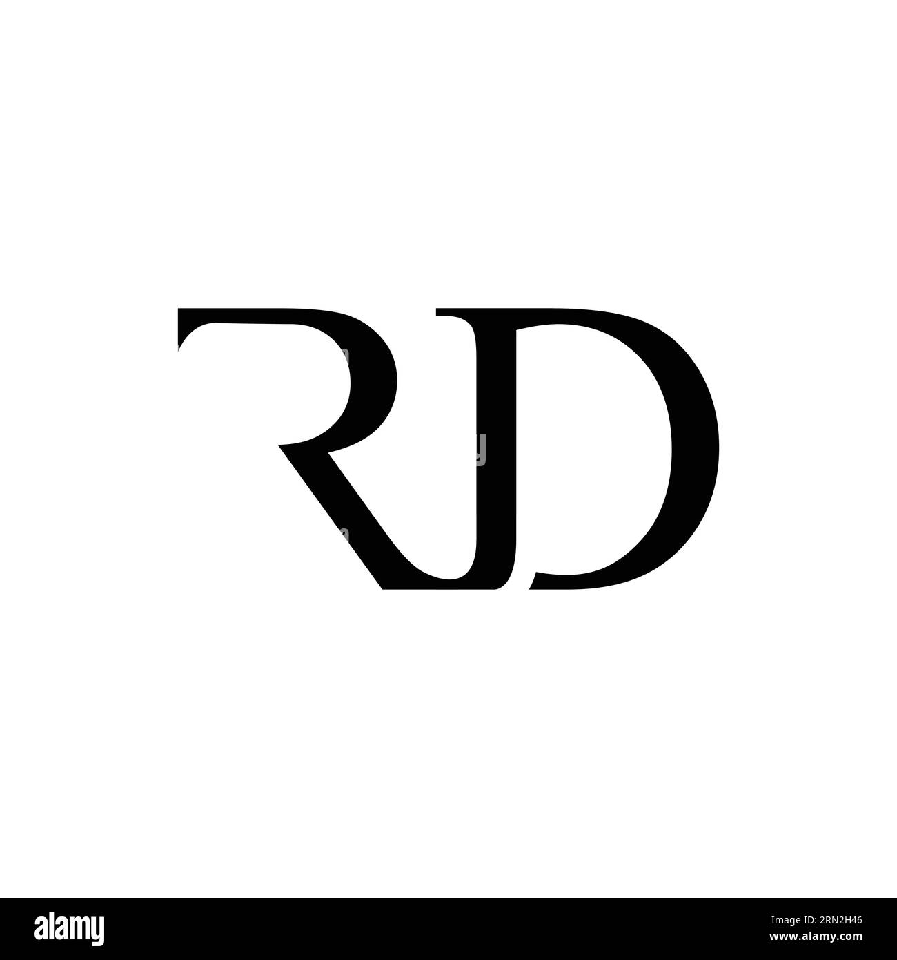 Lettera iniziale del logo o vettore di design del logo del monogramma dr. Modello vettoriale di disegno del logo del monogramma RD DR iniziale Illustrazione Vettoriale