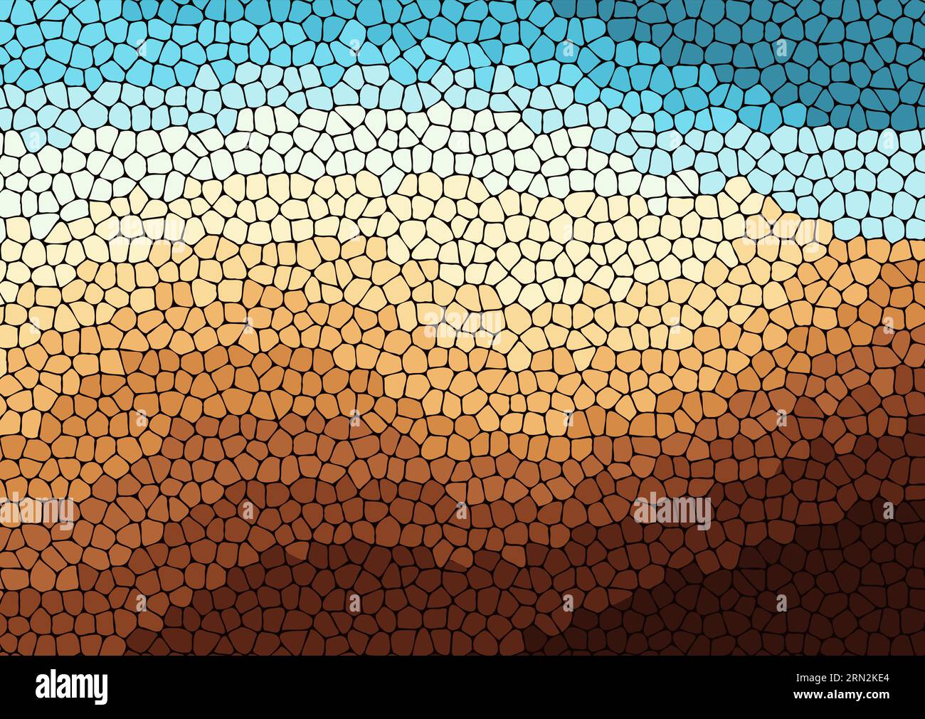 Sfondo astratto con motivi a mosaico a tema spiaggia Illustrazione Vettoriale