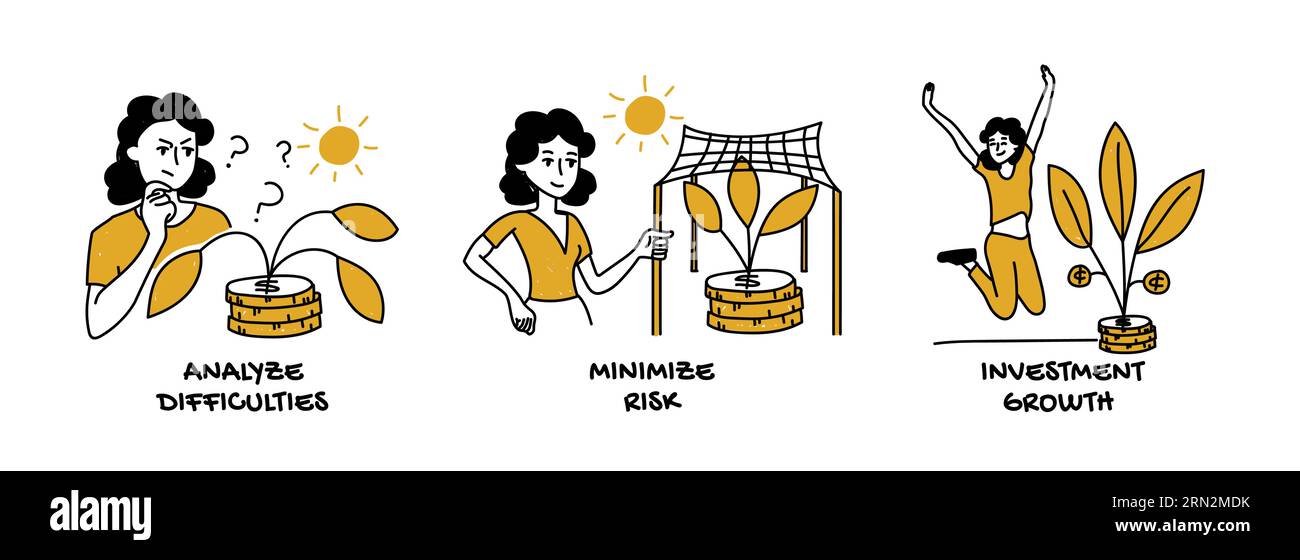 Il concetto di consulenza strategica di investimento intelligente e sicura Illustrazione Vettoriale