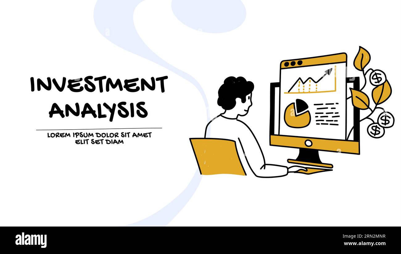 Analisi degli investimenti e concetto di attenuazione dei rischi Illustrazione Vettoriale