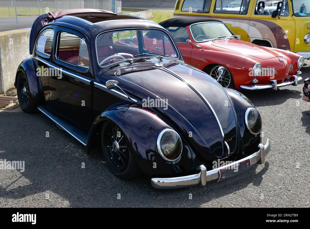 Volkswagen VW Beetle Vintage retro On Show Shine, Melbourne, Victoria, Australia Foto Stock